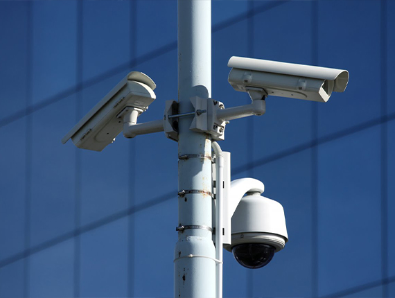 CCTV Camera's on a pole